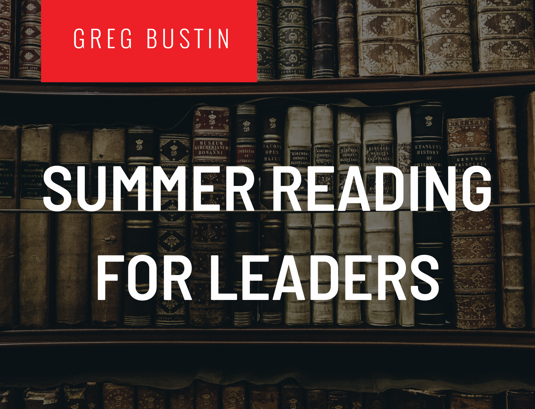 summer reading for leaders